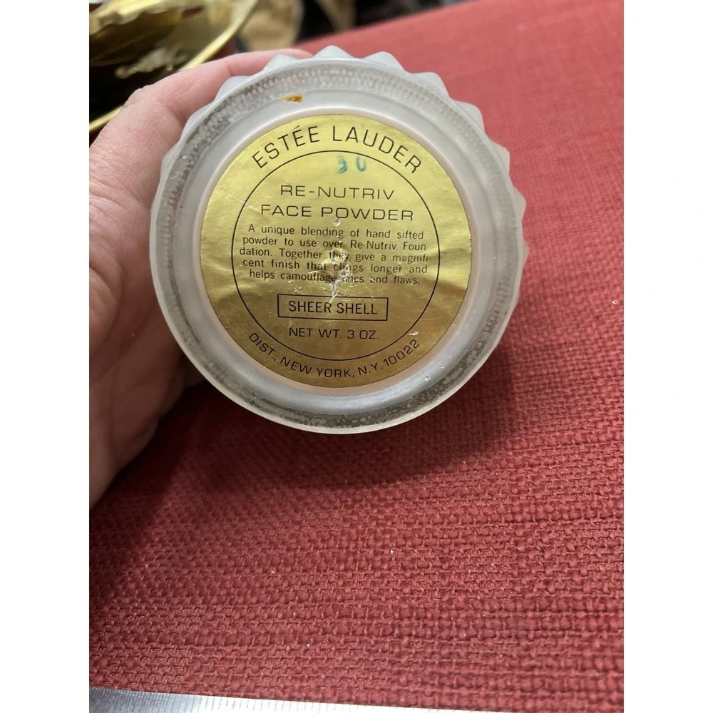 Vtg Estée Lauder Large Glass Collectible‎ 15oz Cosmetic Jar